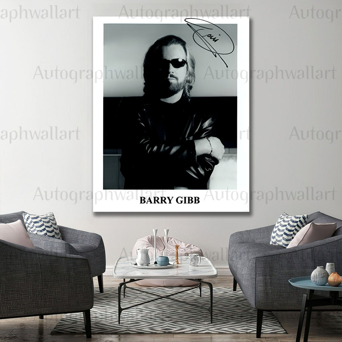 BARRY GIBB signed autographed 8x10 photo