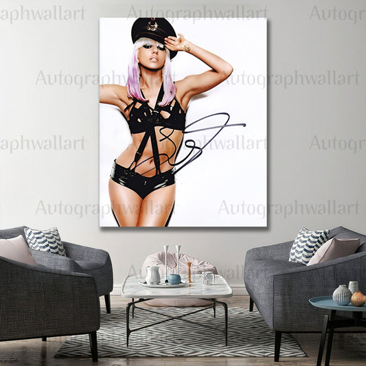 Lady Gaga Autographed Canvas Wall Art – Limited Edition