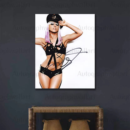 Lady Gaga Autographed Canvas Wall Art – Limited Edition