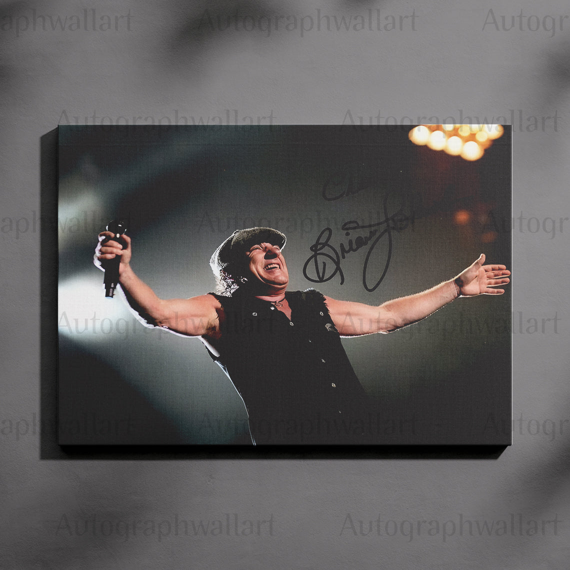 Brian Johnson Autographed Canvas Wall Art – Limited Edition Collectible