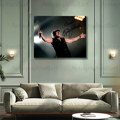 Brian Johnson Autographed Canvas Wall Art – Limited Edition Collectible